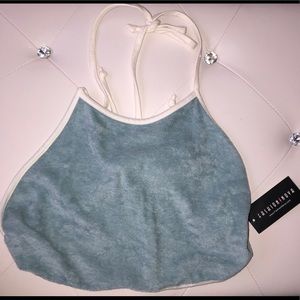 Backless halter top